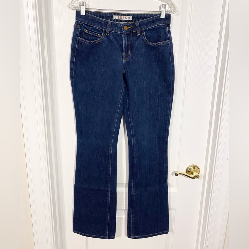 Y2K J Brand Low Rise Bootcut Jeans Dark Wash MADE IN USA Size 28